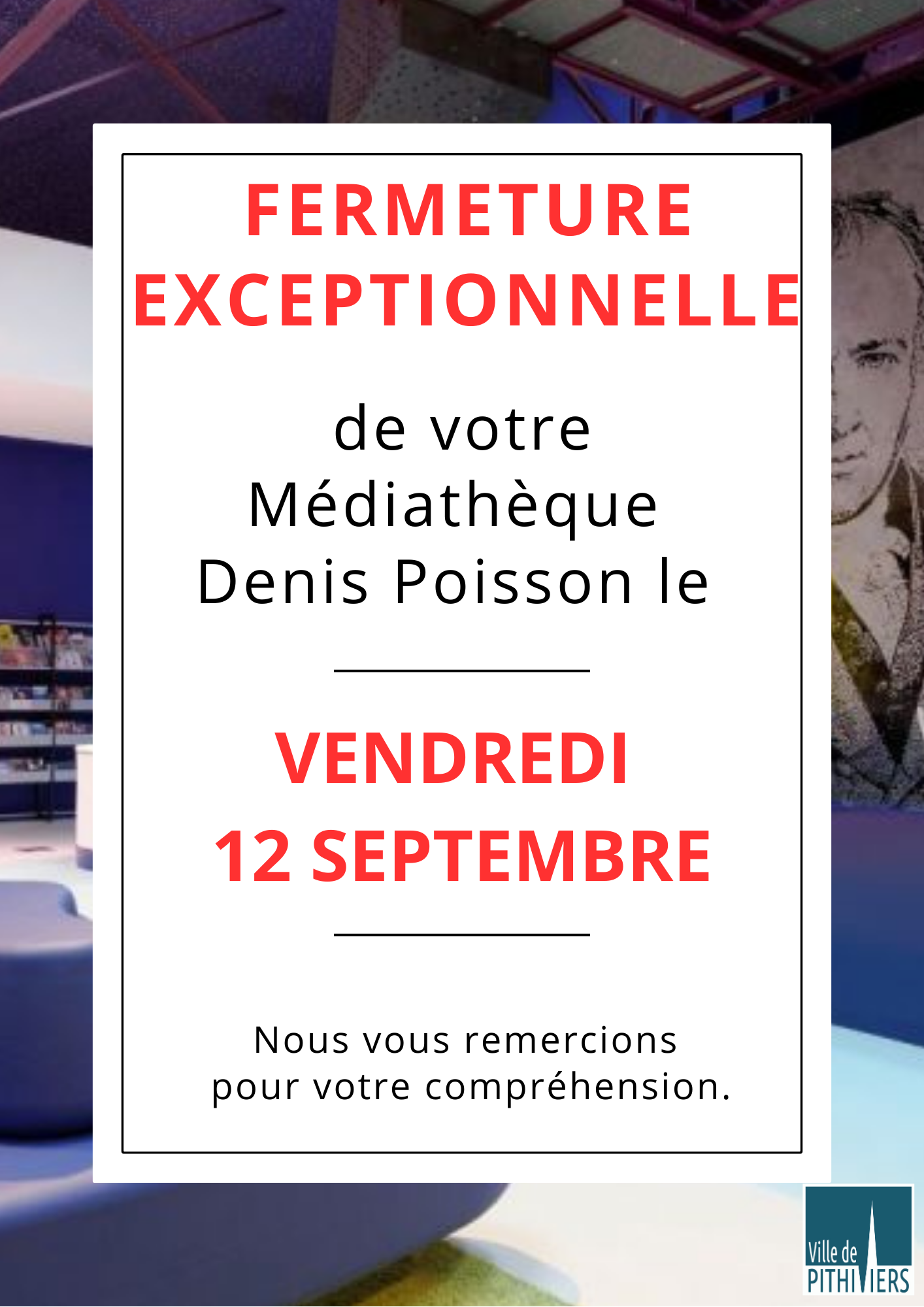 Affiche A4 Nous serons fermés Professionnel Élégant Beige Blanc