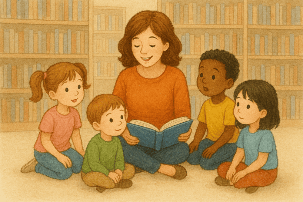 Lecture chaleureuse dans la bibliothèque212