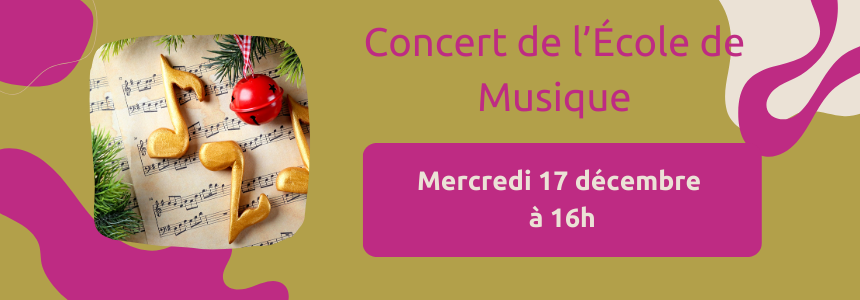 Bandeau Concert de lécole de musique décembre 2025