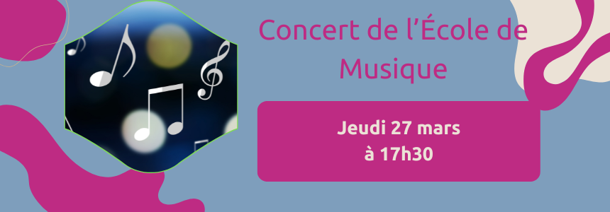 Bandeau Concert ecole de musique mars 2025